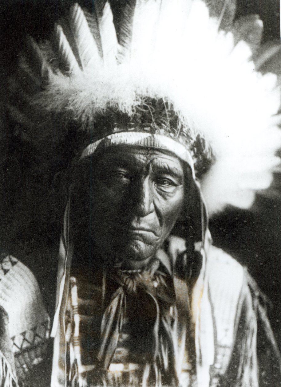 Demir Tüy - Ogalala, Kızılderili by Edward Sheriff Curtis