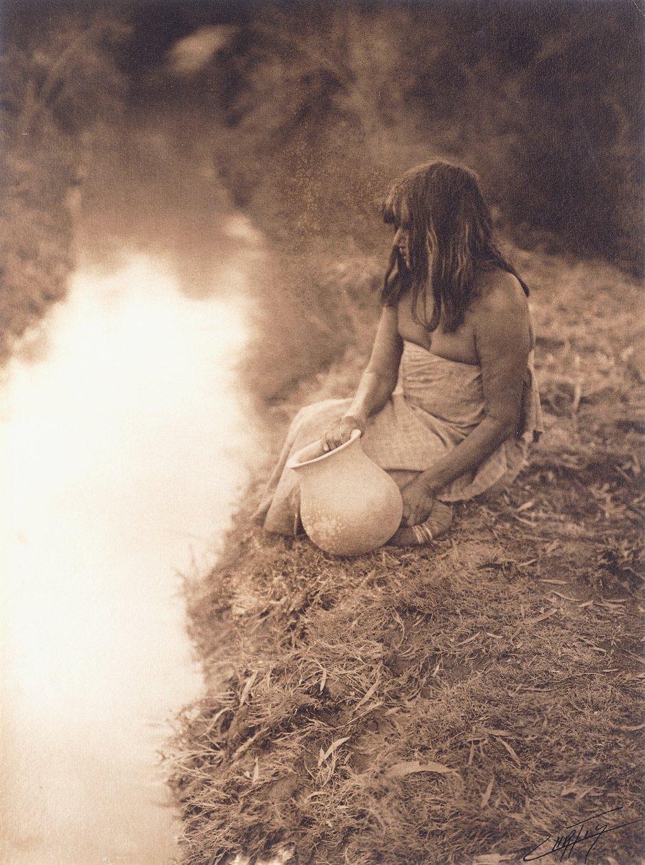 Akıntıdaki Maricopa Kadın by Edward Sheriff Curtis