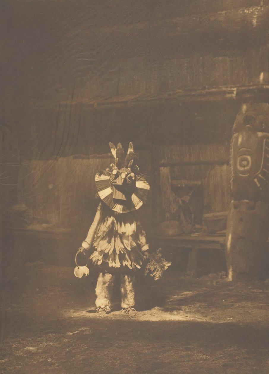 Maskeli Dansçı - Cowichan, 1912. by Edward Sheriff Curtis