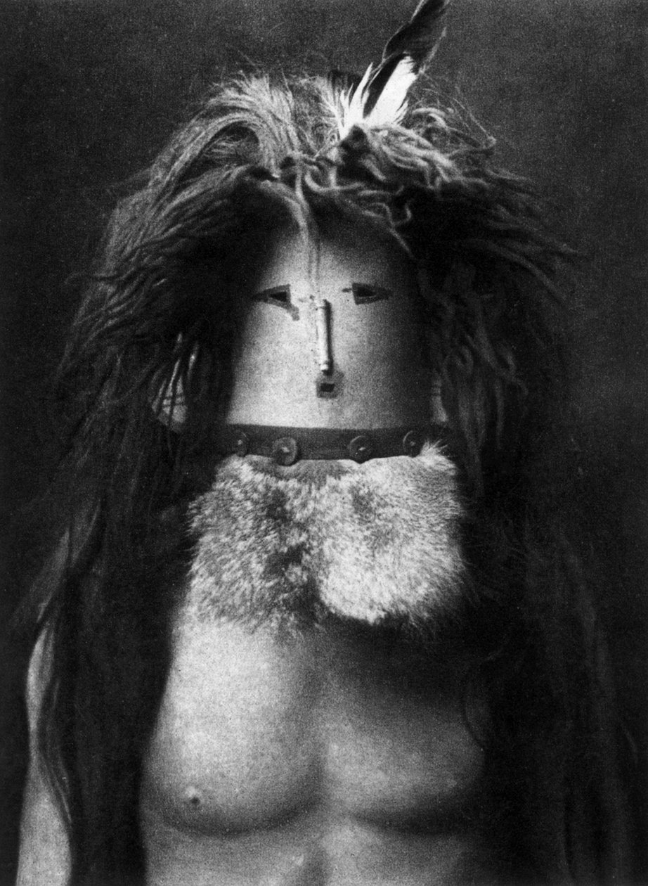 Navajo Kızılderili tanrıça Haschebaad gibi giyinmiş by Edward Sheriff Curtis