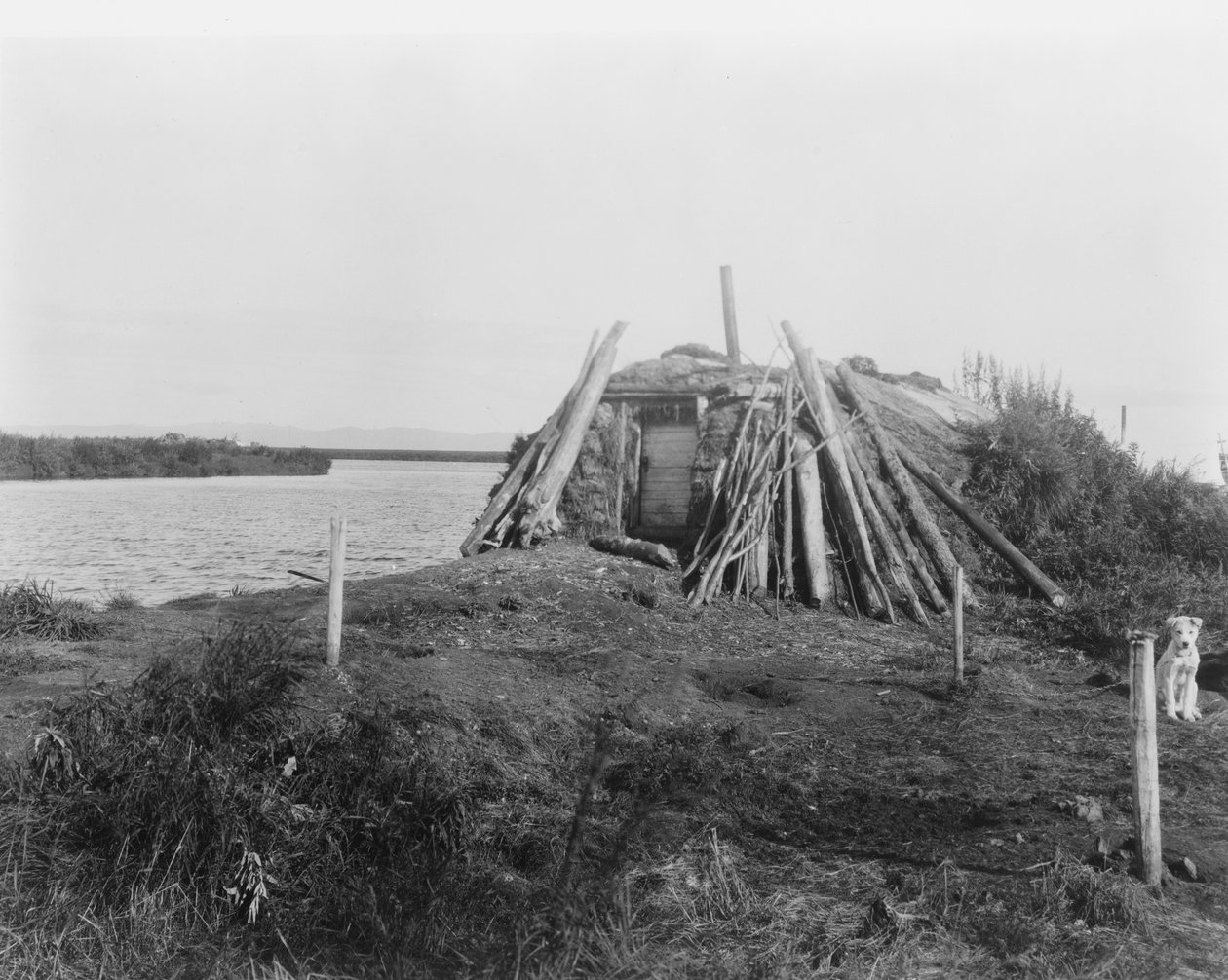 Selawik Nehri üzerinde, 1929 dolayları (s/b fotoğraf) by Edward Sheriff Curtis