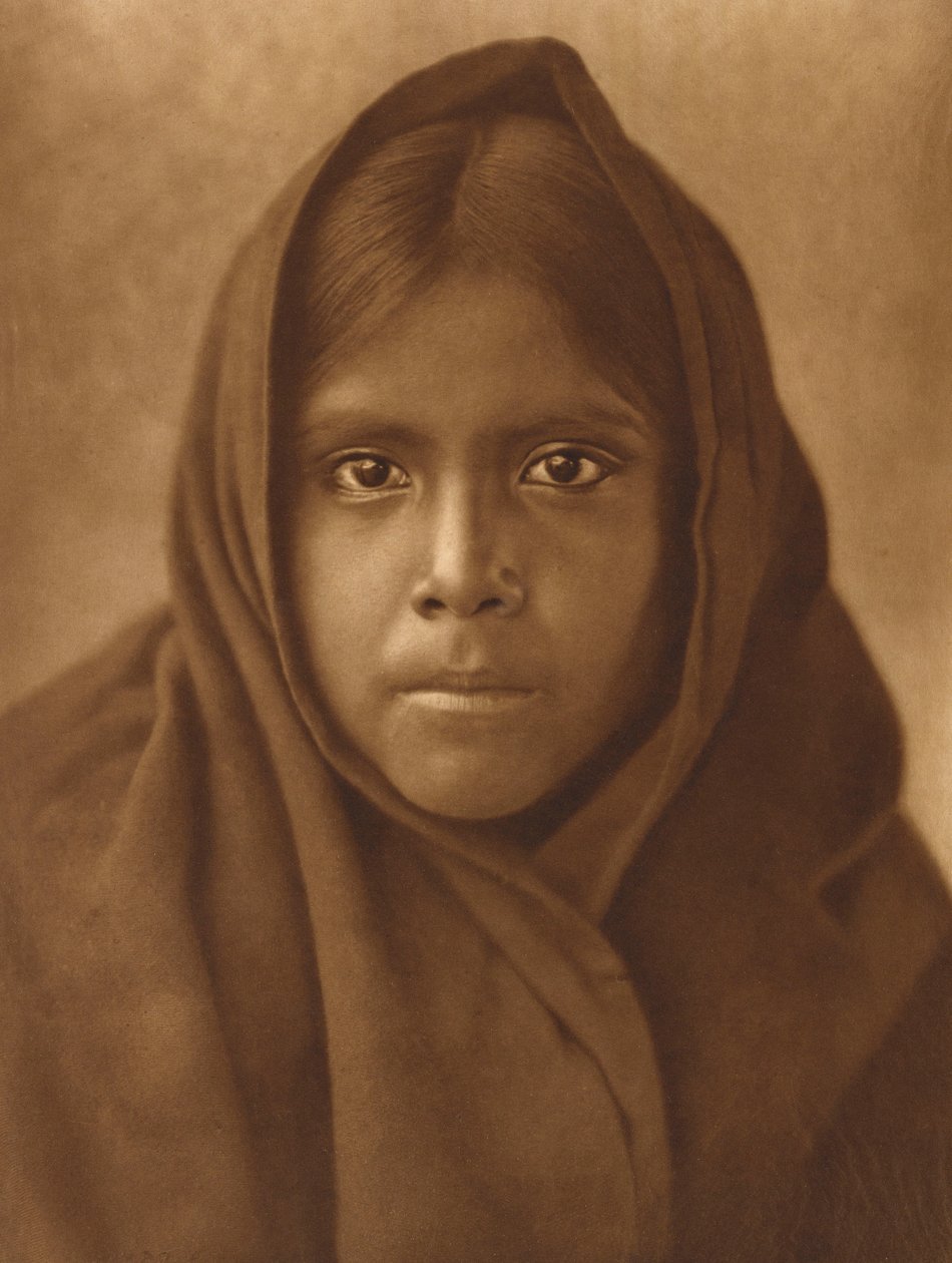 Qahatika Girl, 1907 dolayları (geniş formatlı fotogravür) by Edward Sheriff Curtis