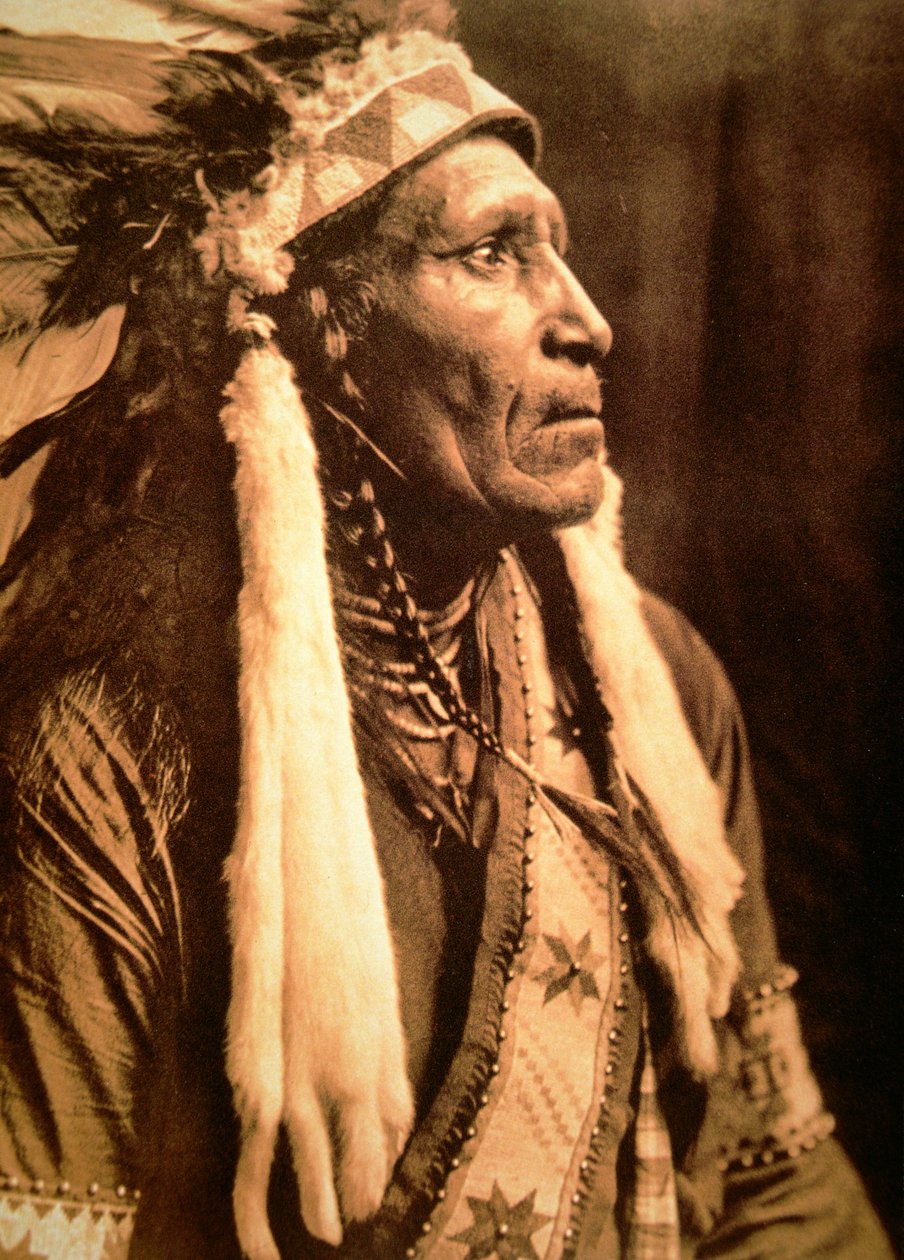 'Raven Battaniyesi' (s/b fotoğraf) by Edward Sheriff Curtis