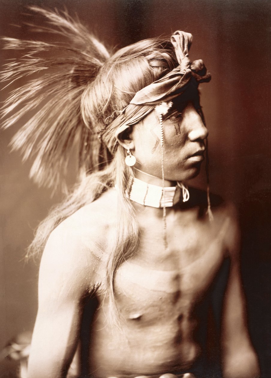 Gösteriler Giderken Edward S. Curtis, c.1904 (tonlu gümüş baskı) by Edward Sheriff Curtis