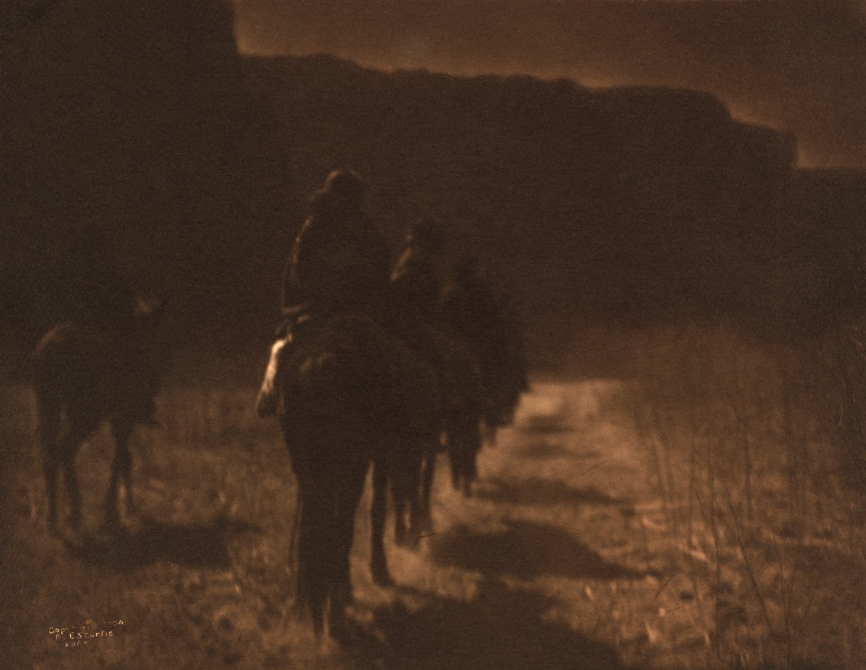 The Vanishing Race - Navaho, Edward S. Curtis, 1907 dolayları (fotogravür) by Edward Sheriff Curtis