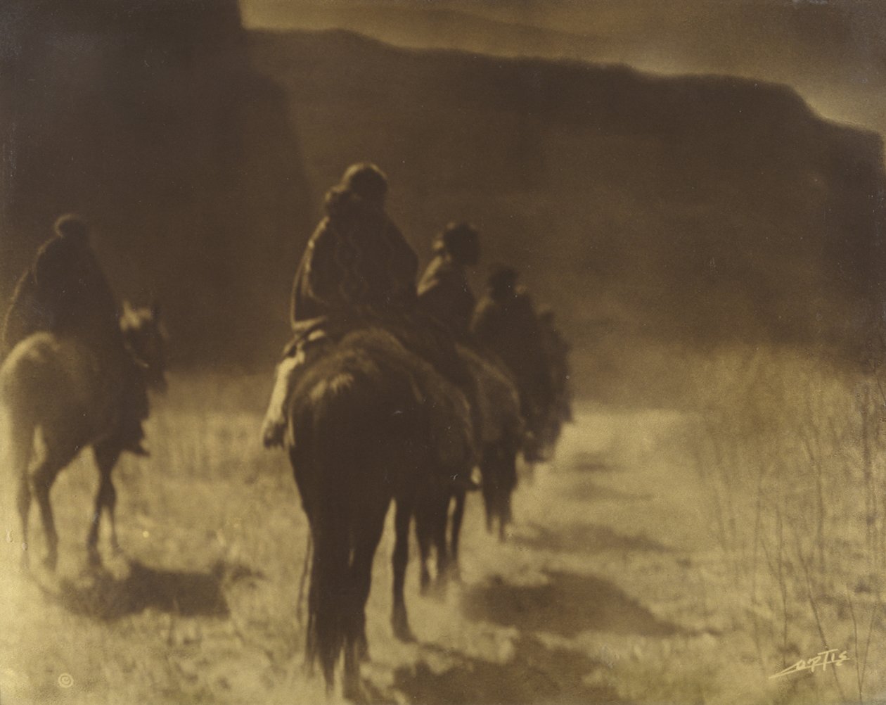 The Vanishing Race - The North American Indian serisinden Navaho Plate 1, Cilt 1, c. 1904 (oraton) by Edward Sheriff Curtis