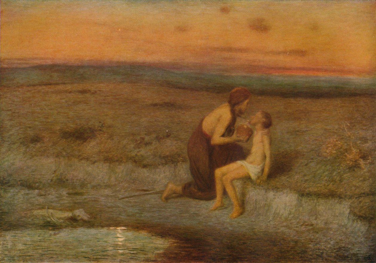 Hacer ve İsmail, 19. yüzyıl by William Edward Stott