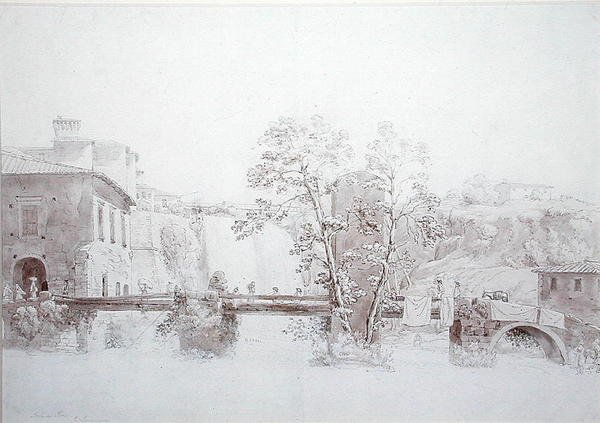 Isola di Sora (kalem ve mürekkep ve kağıt üzerinde yıkama) by Edward Swinburne