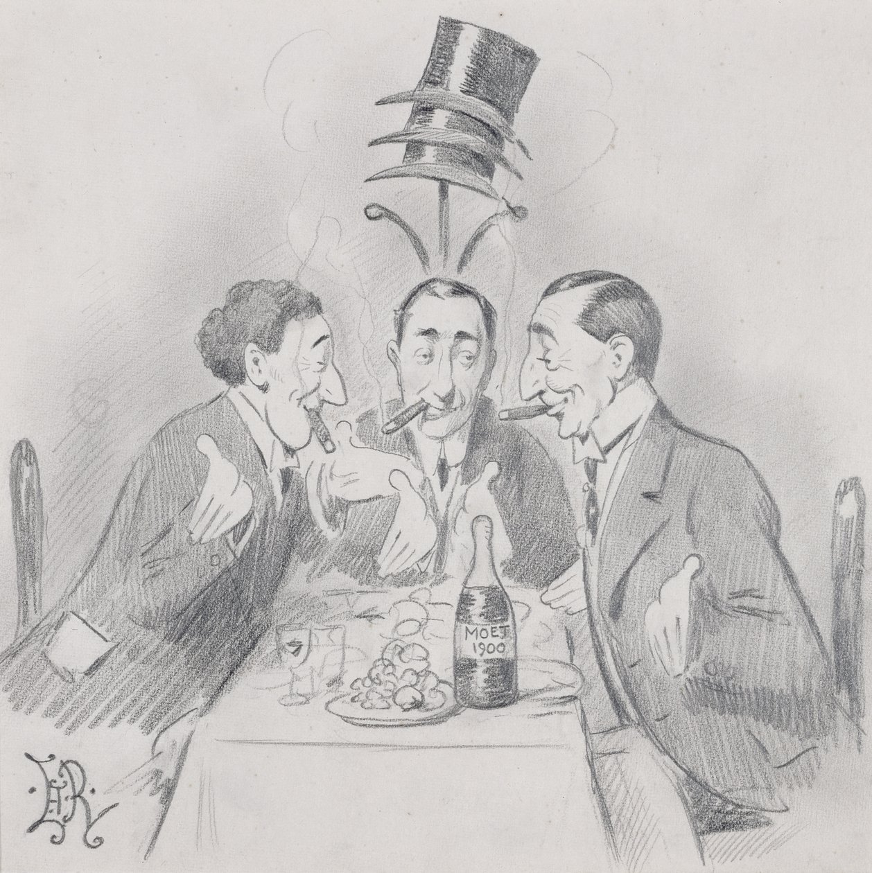 Ünlü Bir Öğle Yemeği a Trois (Üç Isaacs) 1900 by Edward Tennyson Reed