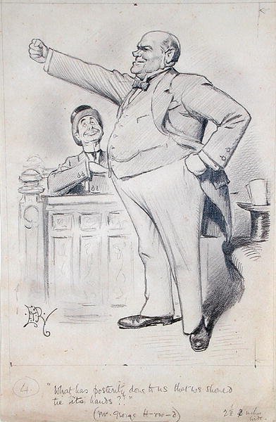 George Harwood (1845-1912) (kağıt üzerine kurşun kalem) by Edward Tennyson Reed