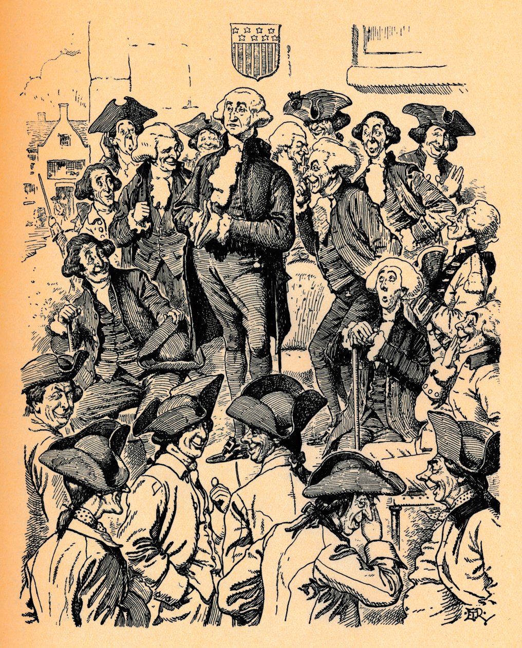 George Washington yalan söylemeye çalışıyor, c1900 by Edward Tennyson Reed