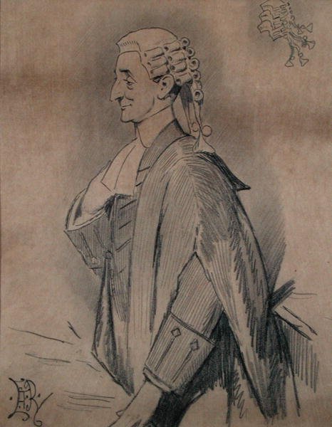 Başsavcı olan ilk Yahudi (kağıt üzerinde kalem) by Edward Tennyson Reed