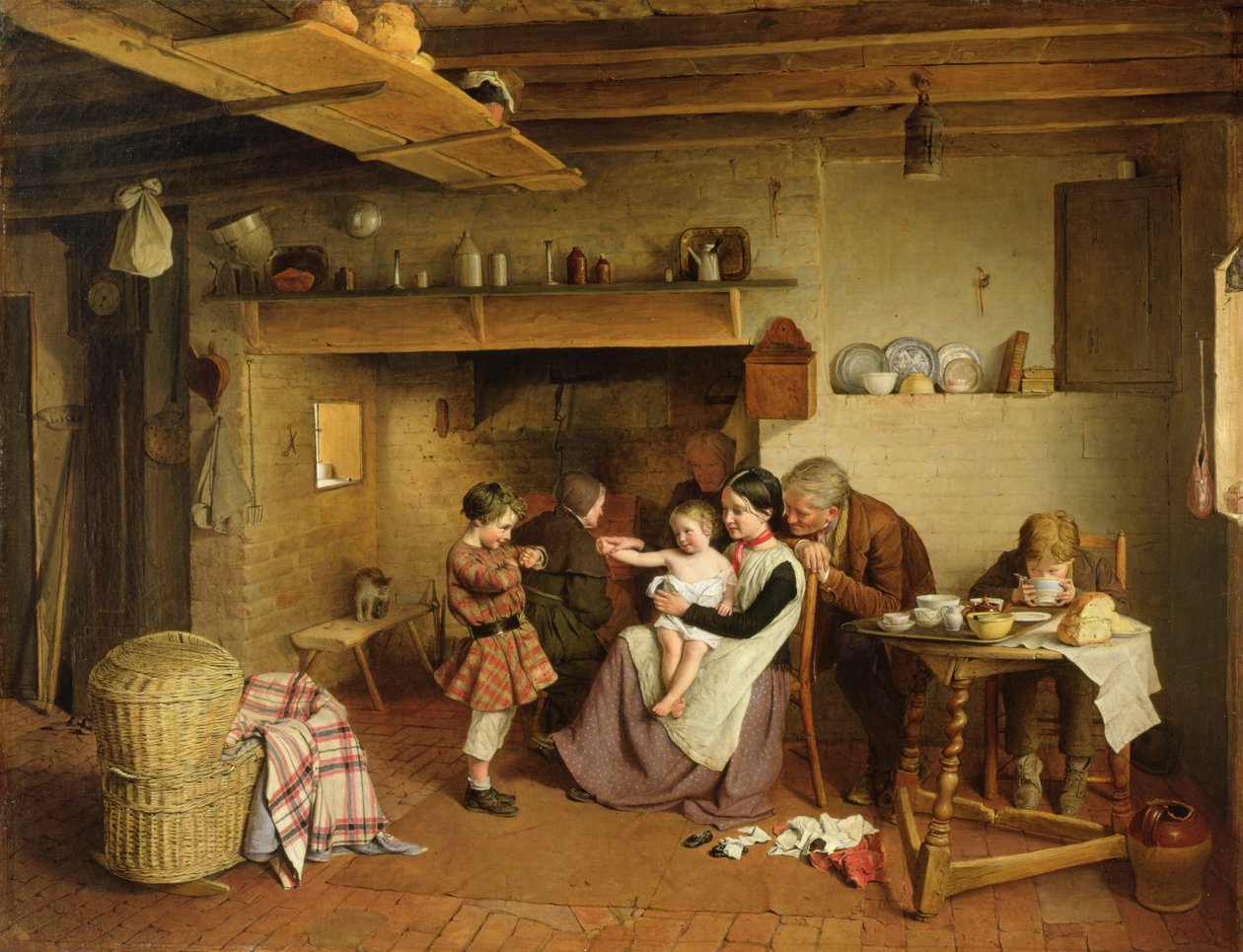 Bir Kulübe Sahnesi, 1855 by Edward Thompson Davis