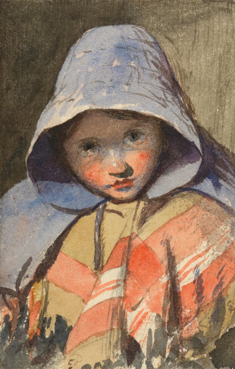 bir kızın kafası by Edward Thompson Davis