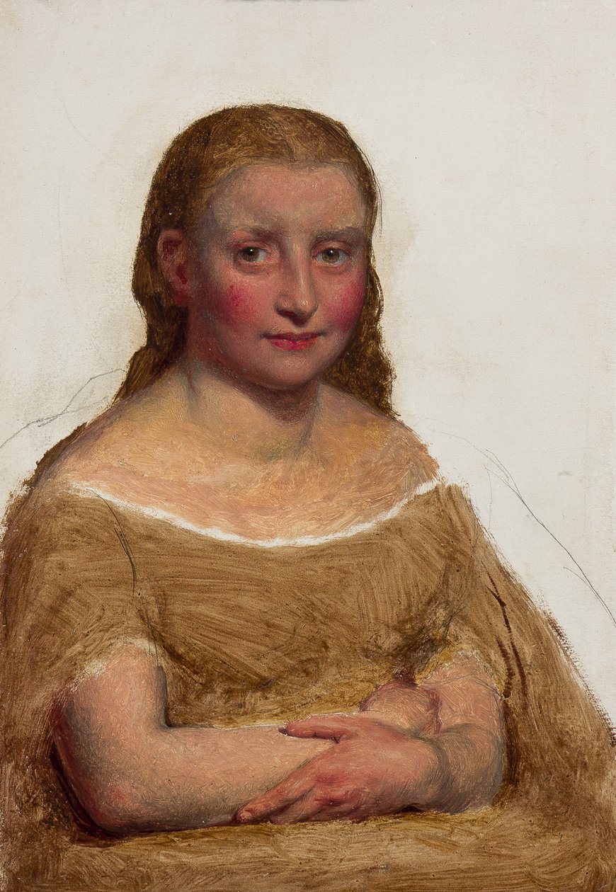 Bayan Cole, Worcester (kağıt üzerinde yağlı boya) by Edward Thompson Davis