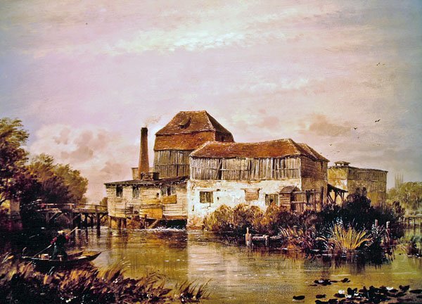Beardwell, Oxford yakınlarında (petrol) by Edward William Cooke