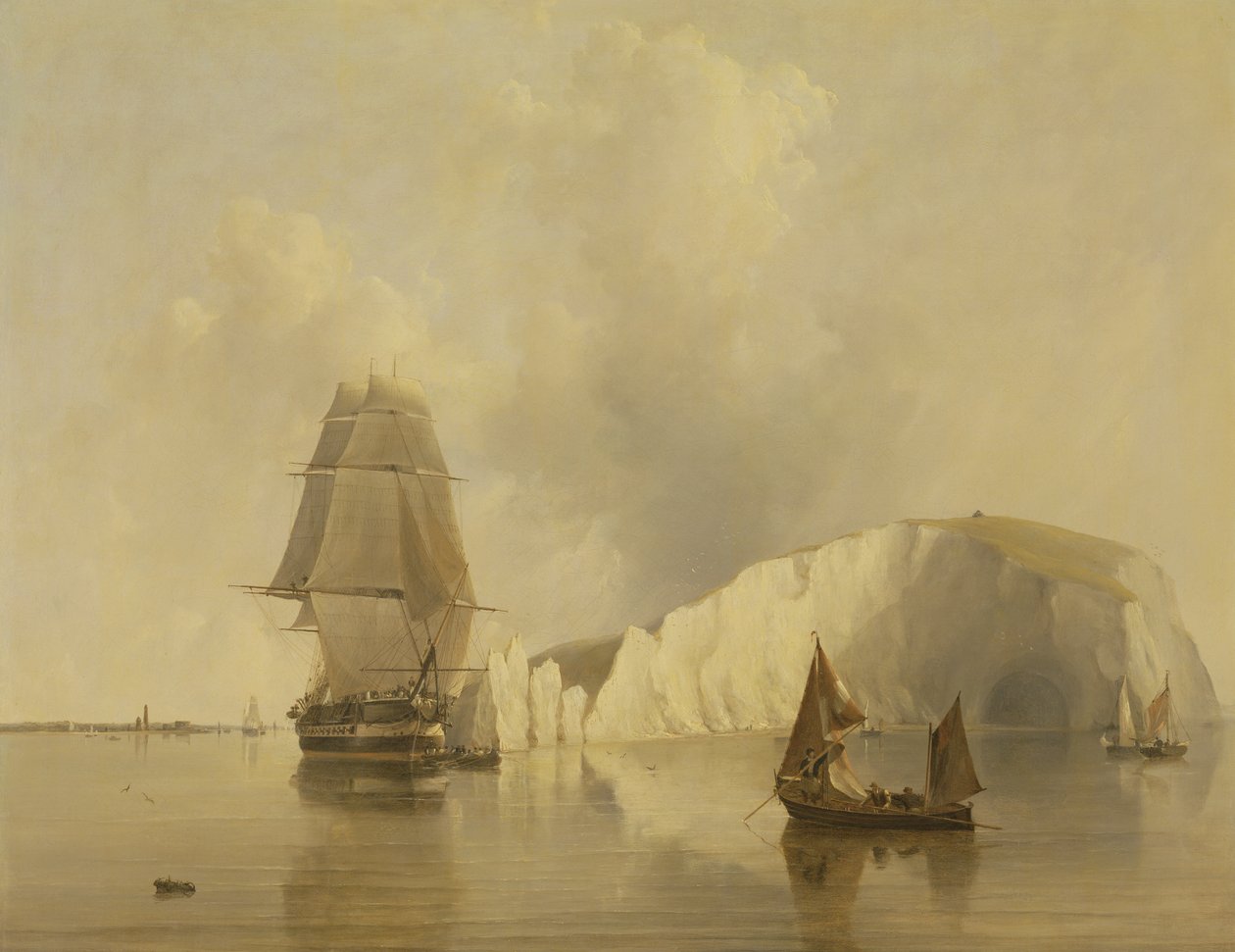 İğnelerin Kapalı, Wight Adası by Edward William Cooke