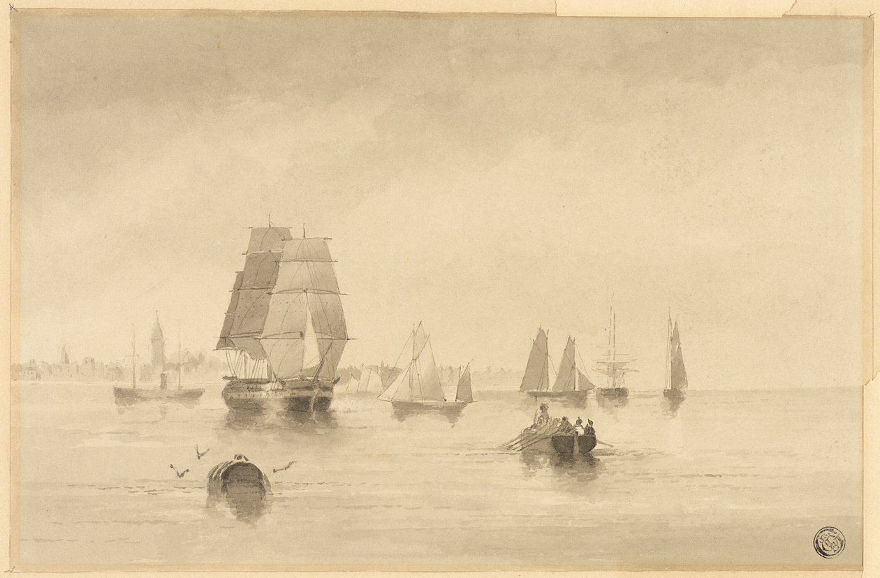 Rye - Hastings Yakınlarındaki Güney Sahili by Edward William Cooke