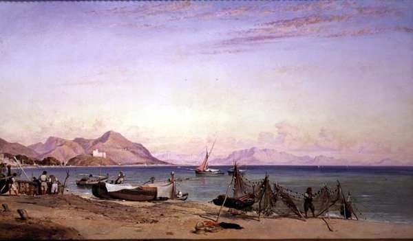 Salerno, Kurutma Ağları by Edward William Cooke