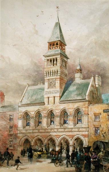 Sivil Bina (kağıt üzerine sulu boya) by Edward William Godwin