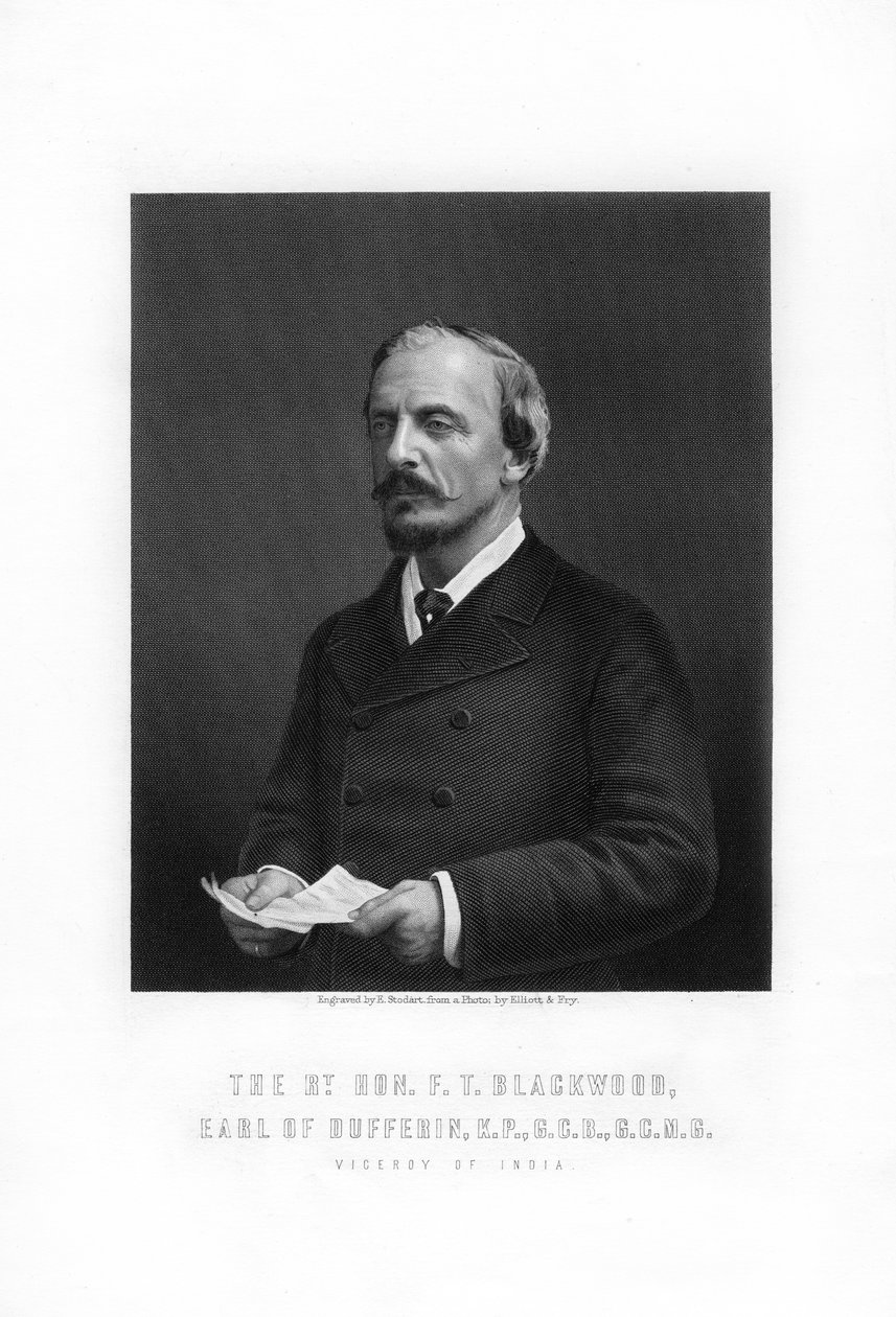 Frederick Temple Blackwood, Dufferin Kontu, İngiliz kamu görevlisi, 1893. by Edward William Stodart