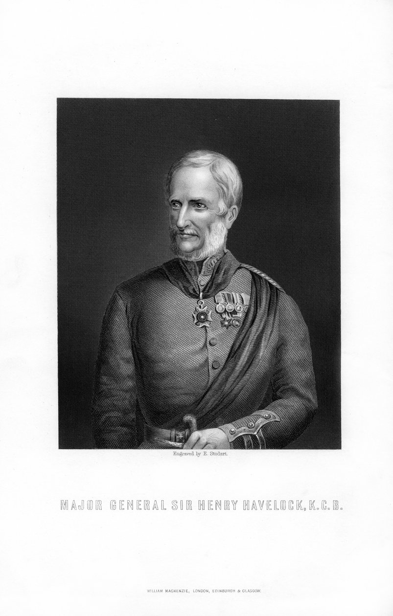 Tümgeneral Sir Henry Havelock, İngiliz general, 1893. by Edward William Stodart