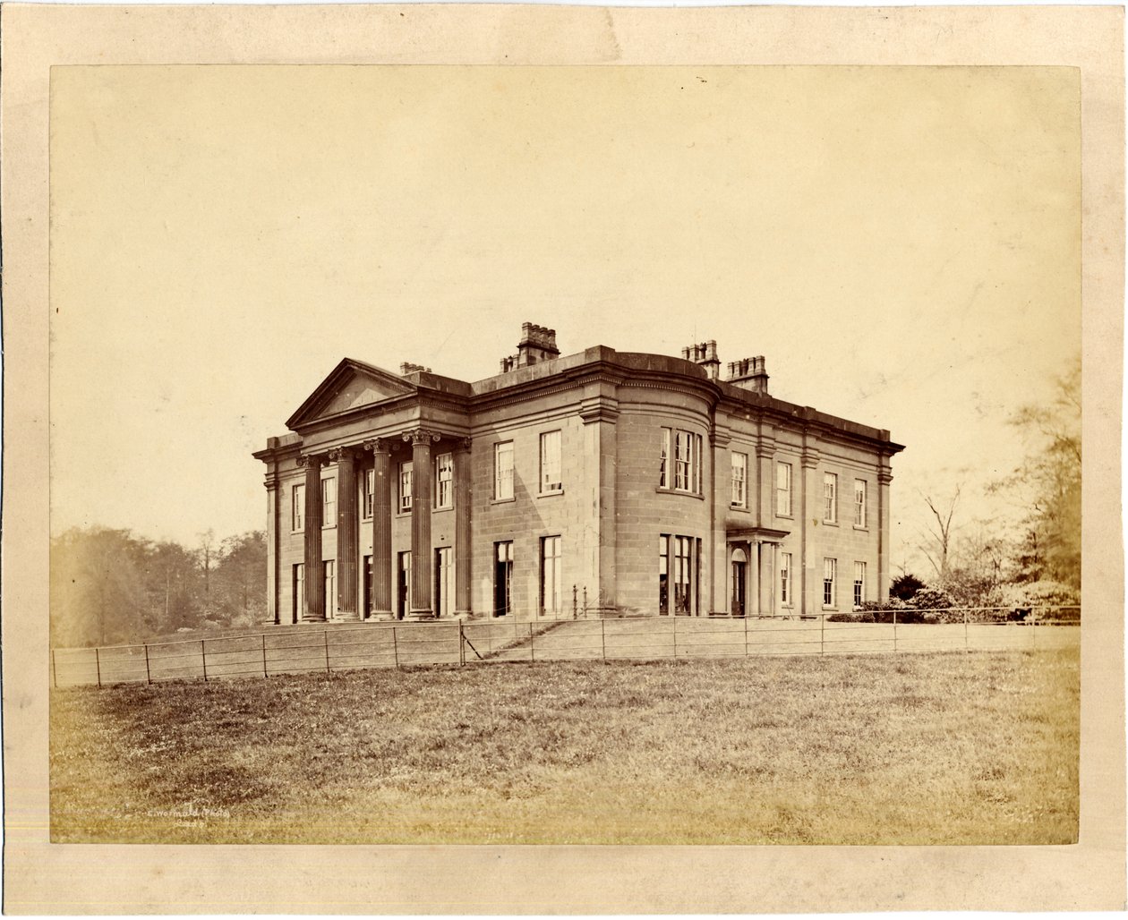 Roundhay evinin görünümü, Roundhay Park, Leeds (albüm baskısı) by Edward Wormald