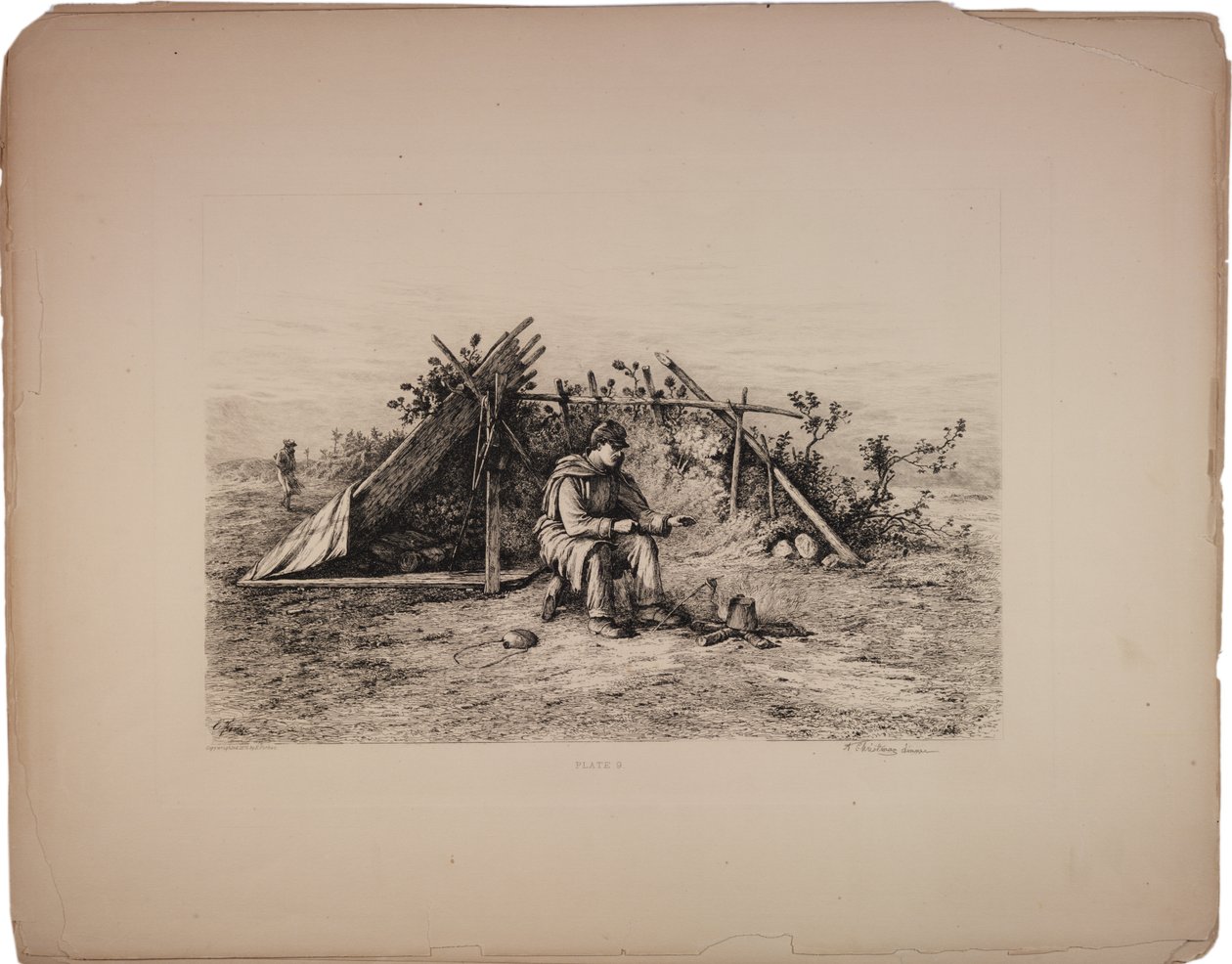 Bir Noel yemeği, 1876 by Edwin Austin Forbes
