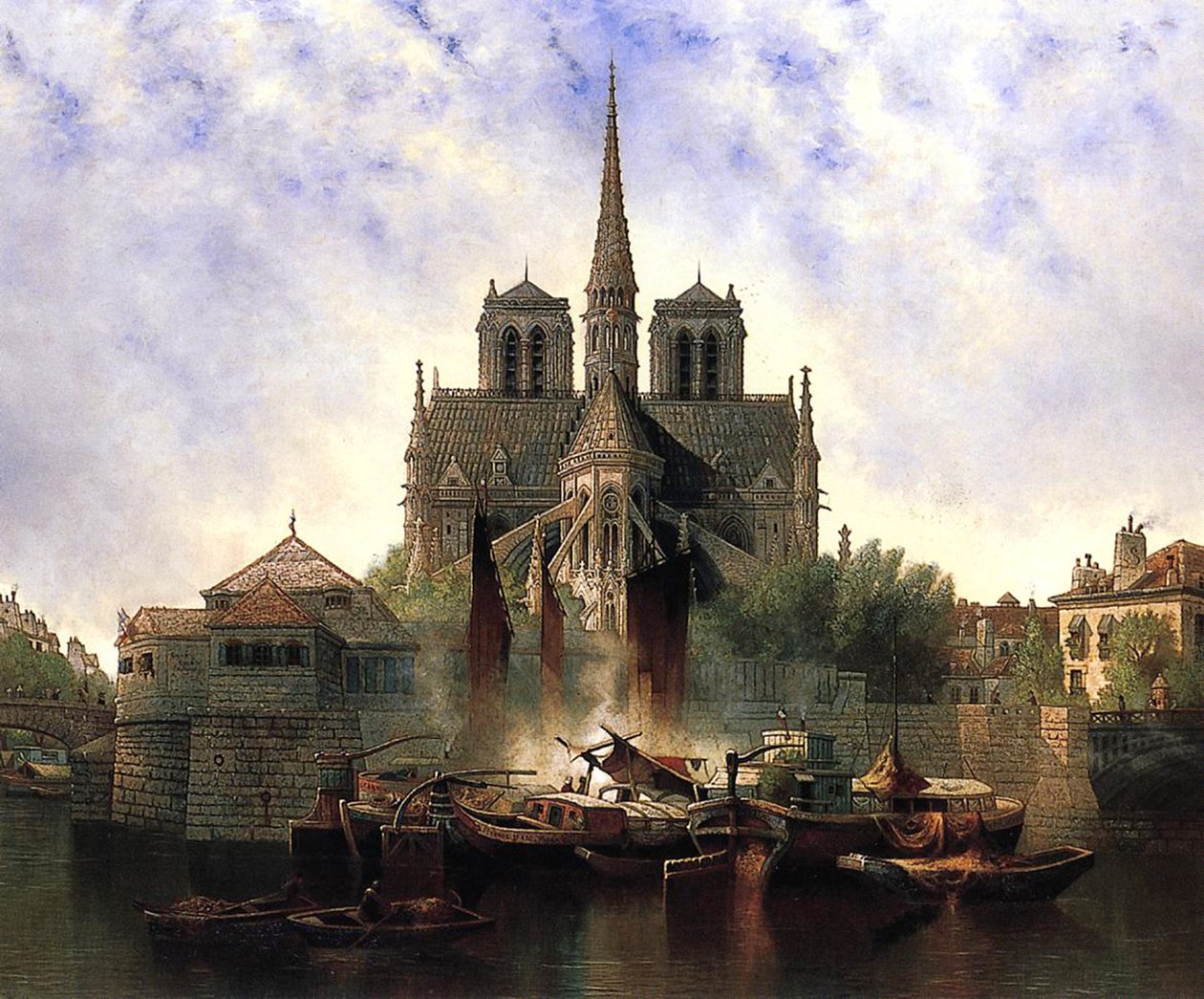 Notre Dame Katedrali, Paris, 1893 by Edwin Deakin