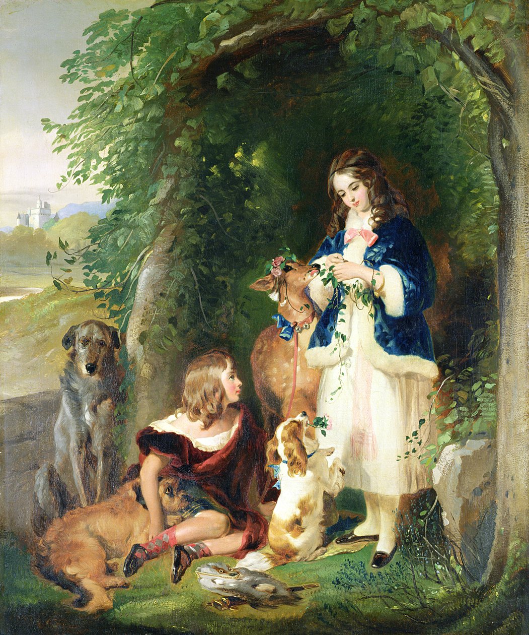 Stafford Marki ve Leydi Evelyn Gower (Sutherland Çocukları) by Edwin Landseer