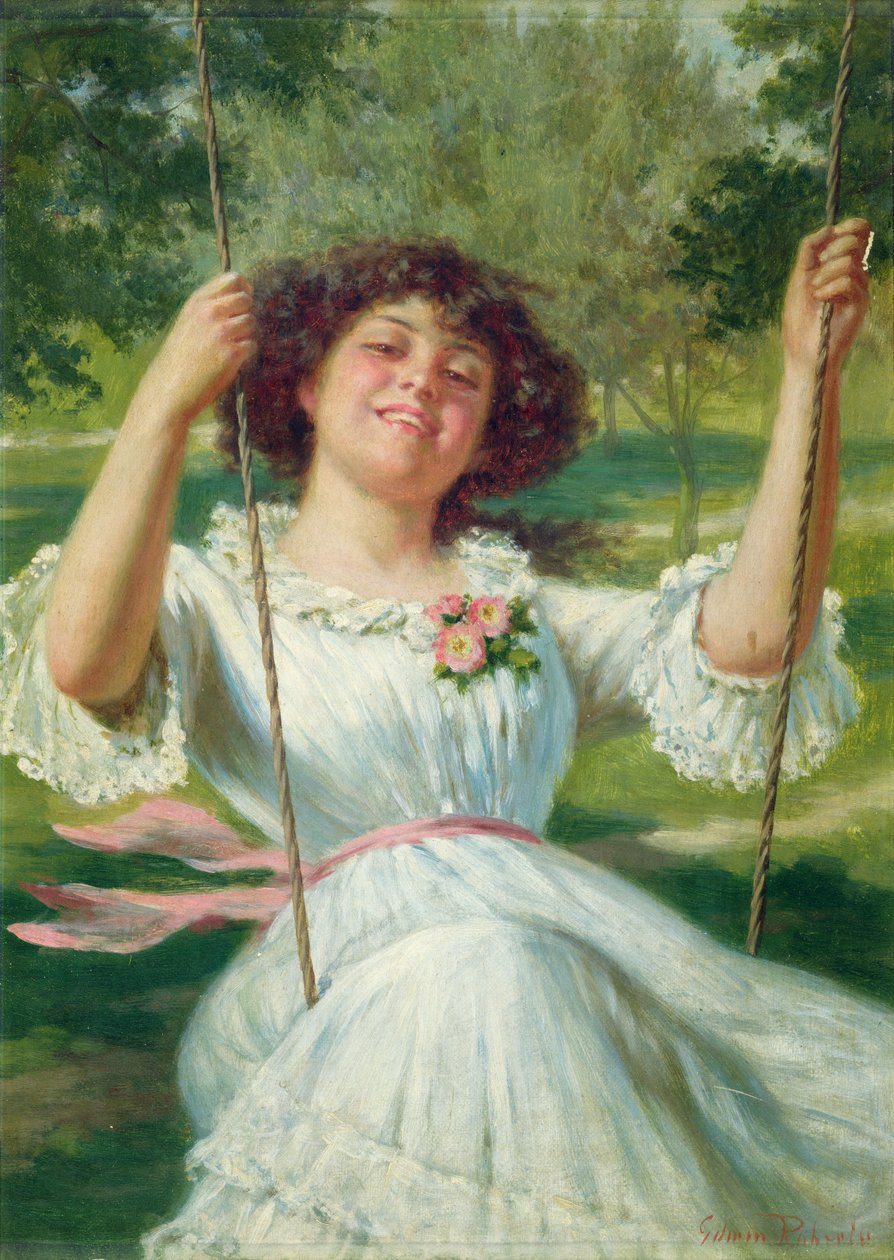 Salıncakta Kız by Edwin Thomas Roberts