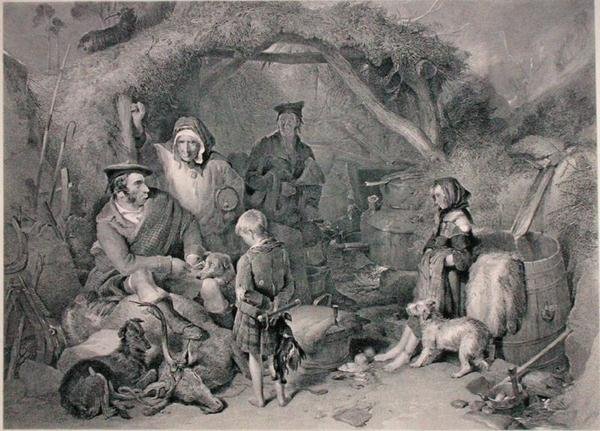 The Highland Whiskey Still, Robert Graves tarafından oyulmuş, 1876 yayınlandı (gravür) by Edwin (after) Landseer