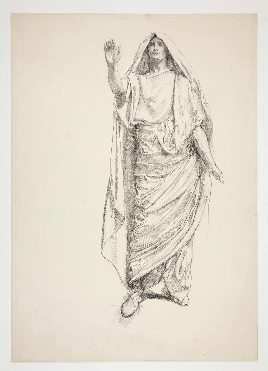 Anthony (.3138 için ön çizim) - Julius Caesar by Edwin Austin Abbey