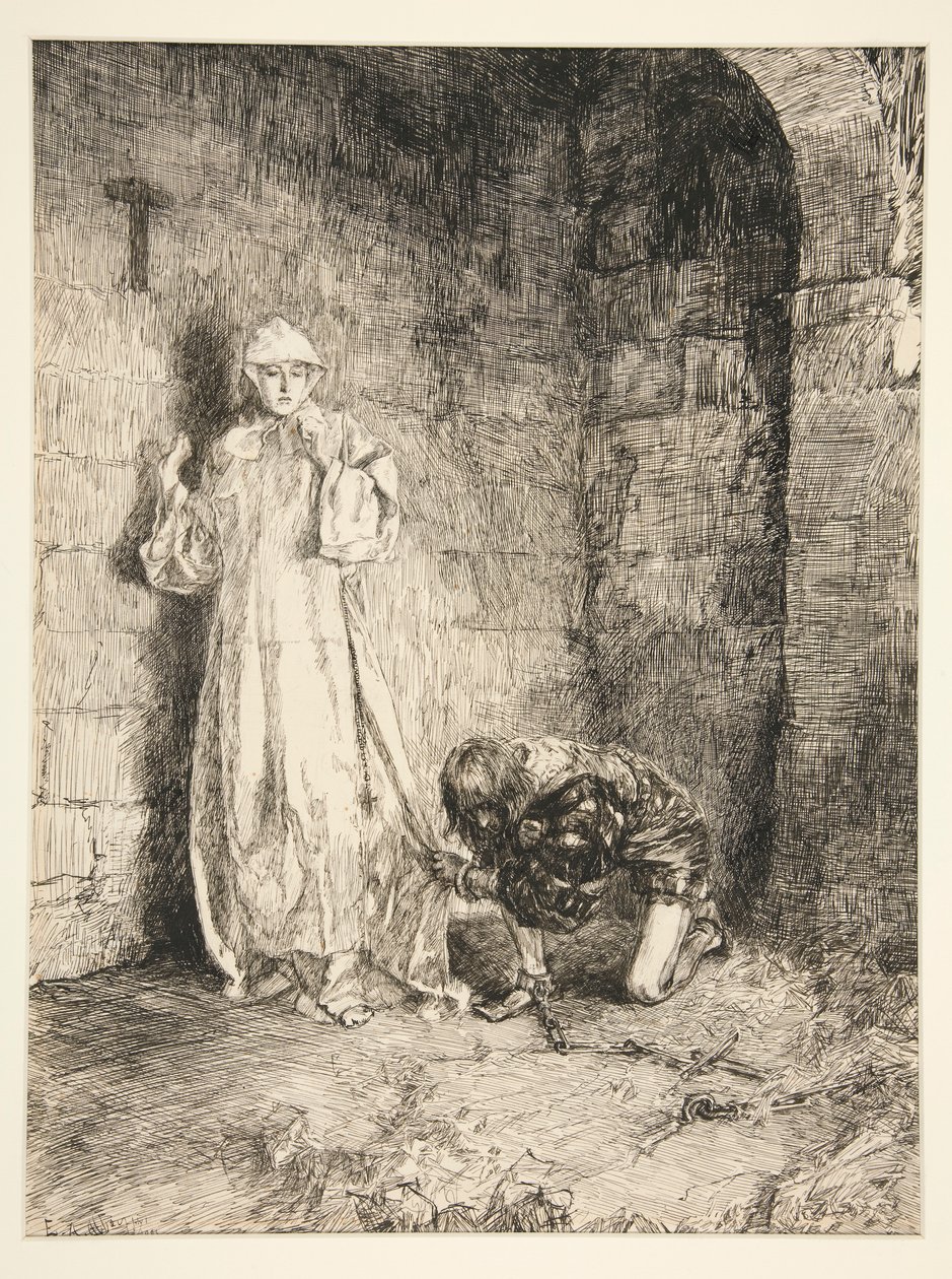 Claudio ve Isabella - III. Perde, Sahne I, Ölçü Ölçüsü by Edwin Austin Abbey