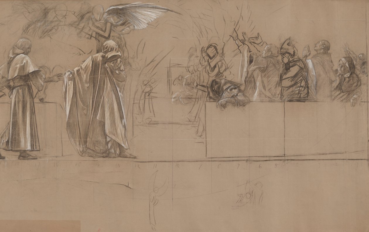 Kompozisyon çalışması by Edwin Austin Abbey