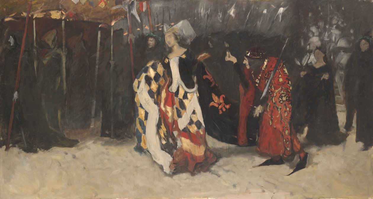 Richard, Gloucester Dükü ve Leydi Anne için Kompozisyon Çalışması by Edwin Austin Abbey