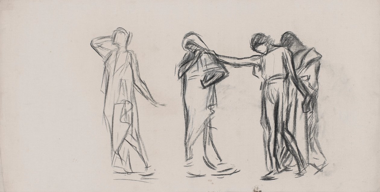 Kompozisyon Çalışması, Saatler için, Temsilciler Meclisi Odası, Pennsylvania Eyaleti Meclis Binası, Harrisburg by Edwin Austin Abbey