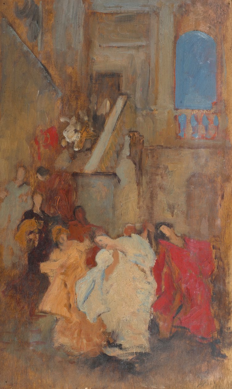 Kompozisyon Çalışması, muhtemelen A Ölçüsü için by Edwin Austin Abbey
