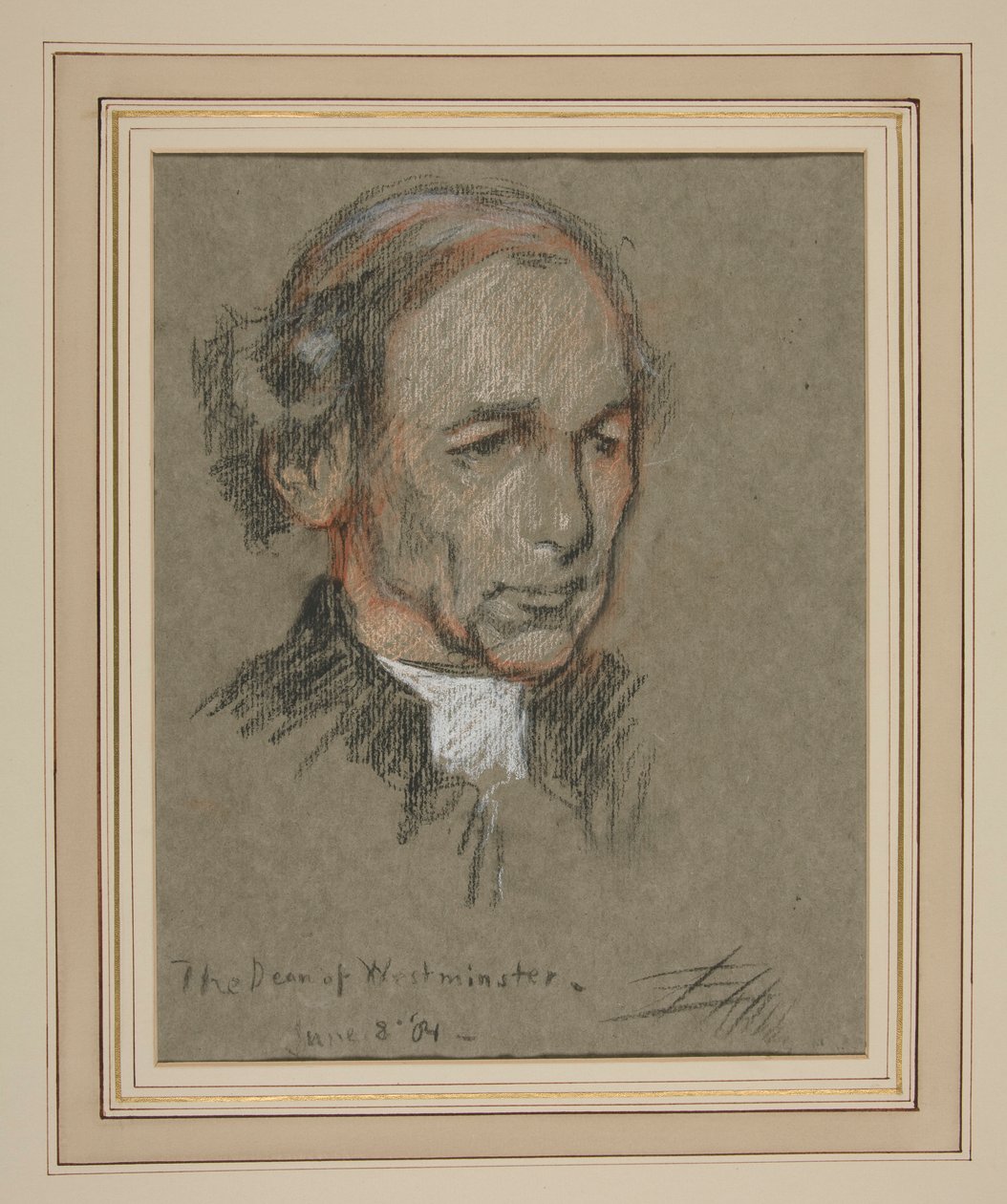 Edward VII Portresinin Taç Giymesi: Joseph Armitage Robinson, Canon by Edwin Austin Abbey