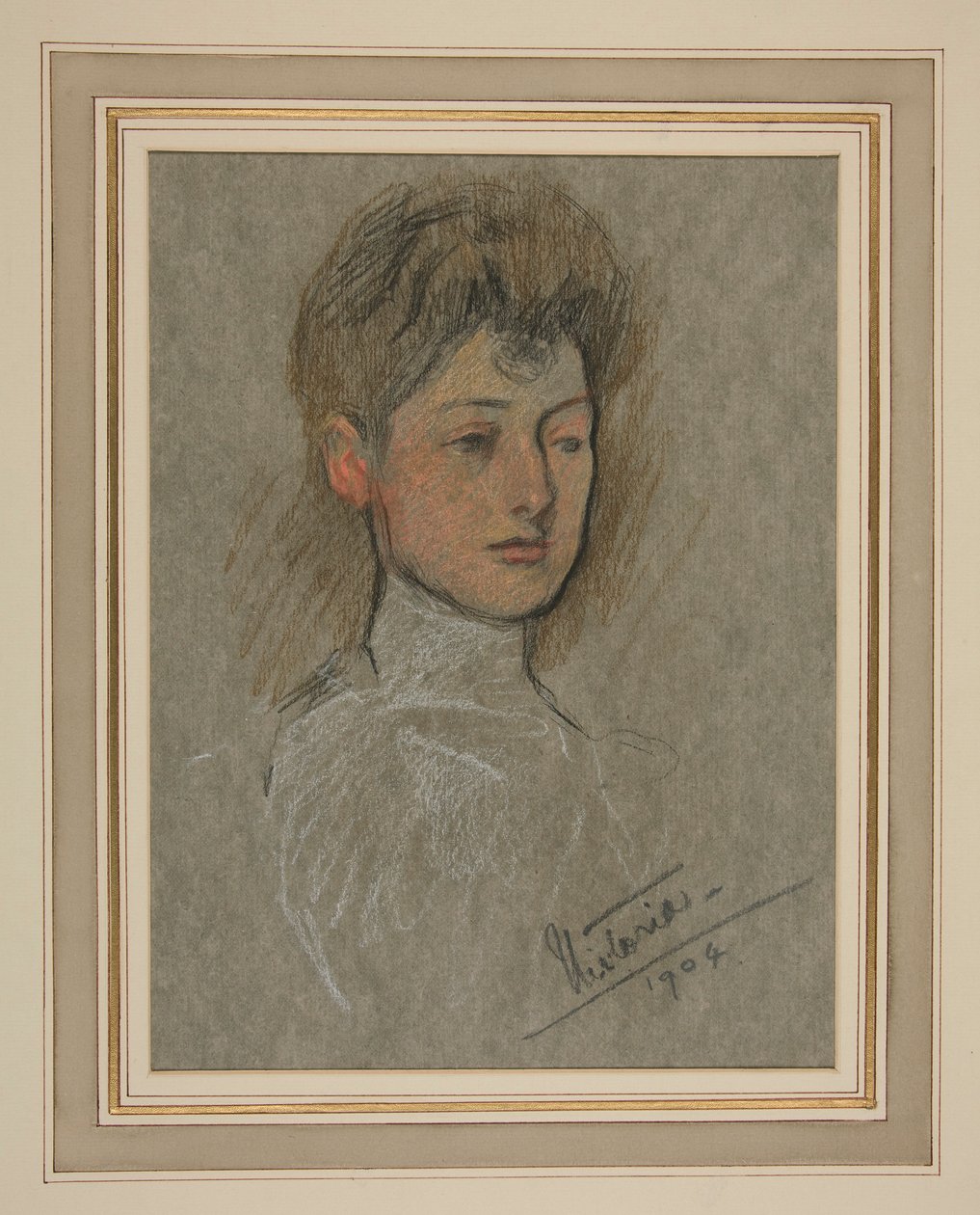 Edward VII Portresinin Taç Giymesi: Prenses Victoria Alexandra Olga Mary by Edwin Austin Abbey