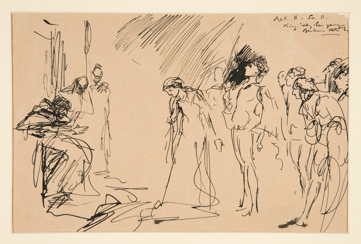 Mahkeme sahnesi (II. Perde, II. Sahne, Kral Lear?) by Edwin Austin Abbey
