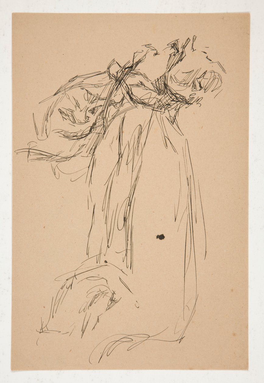 perdelik çalışma by Edwin Austin Abbey