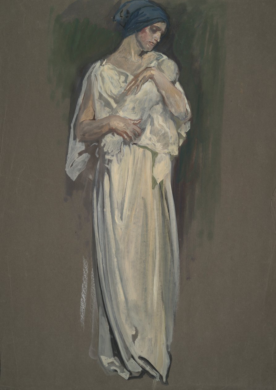 için erken çalışma by Edwin Austin Abbey