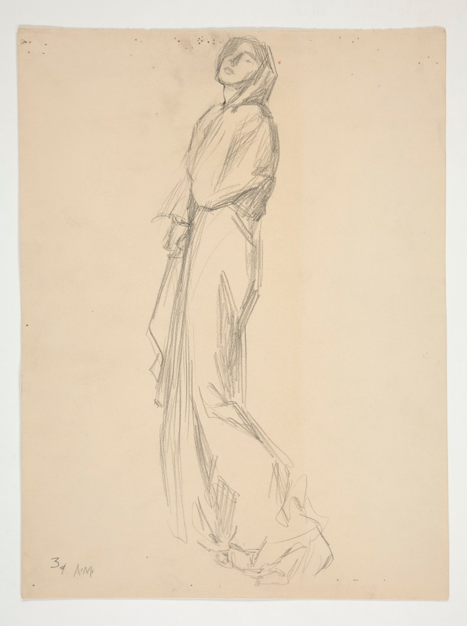 için şekil çalışması by Edwin Austin Abbey