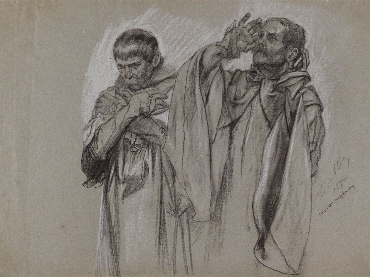 için şekil çalışması by Edwin Austin Abbey