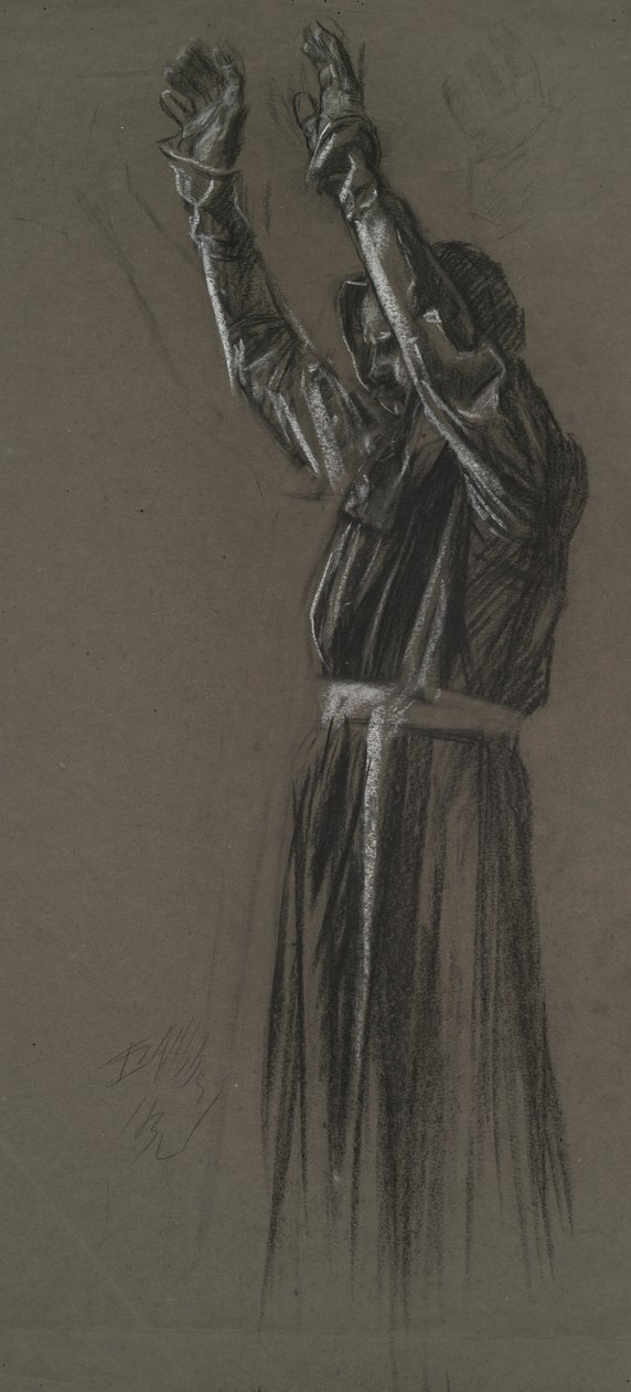 için şekil çalışması by Edwin Austin Abbey
