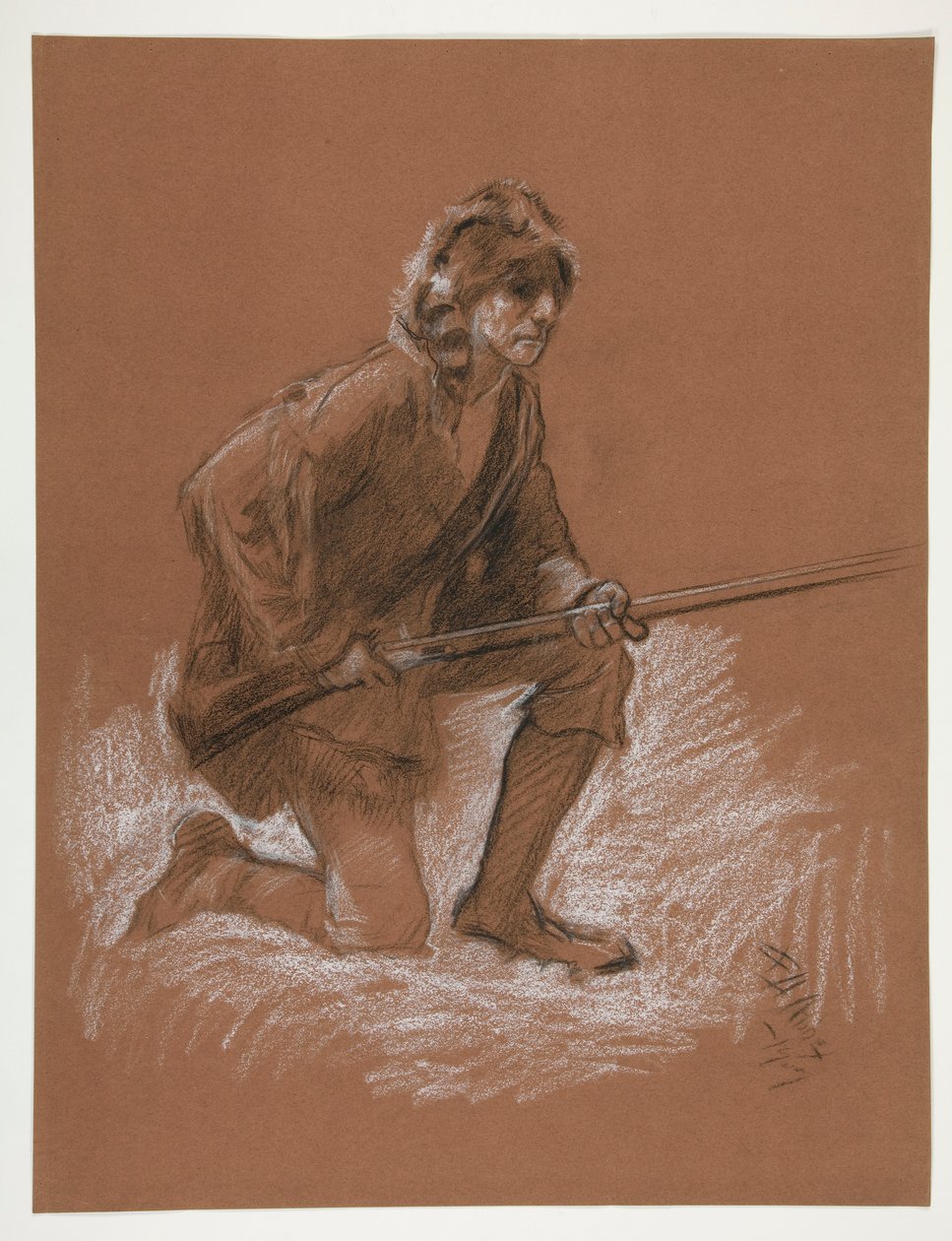 için şekil çalışması by Edwin Austin Abbey