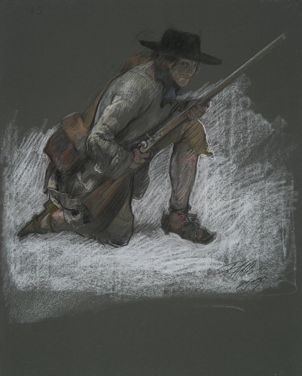 için şekil çalışması by Edwin Austin Abbey
