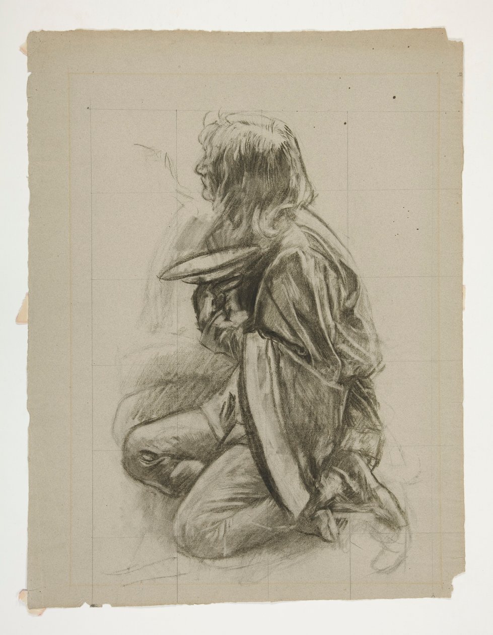 Kral Arthur için şekil çalışması by Edwin Austin Abbey