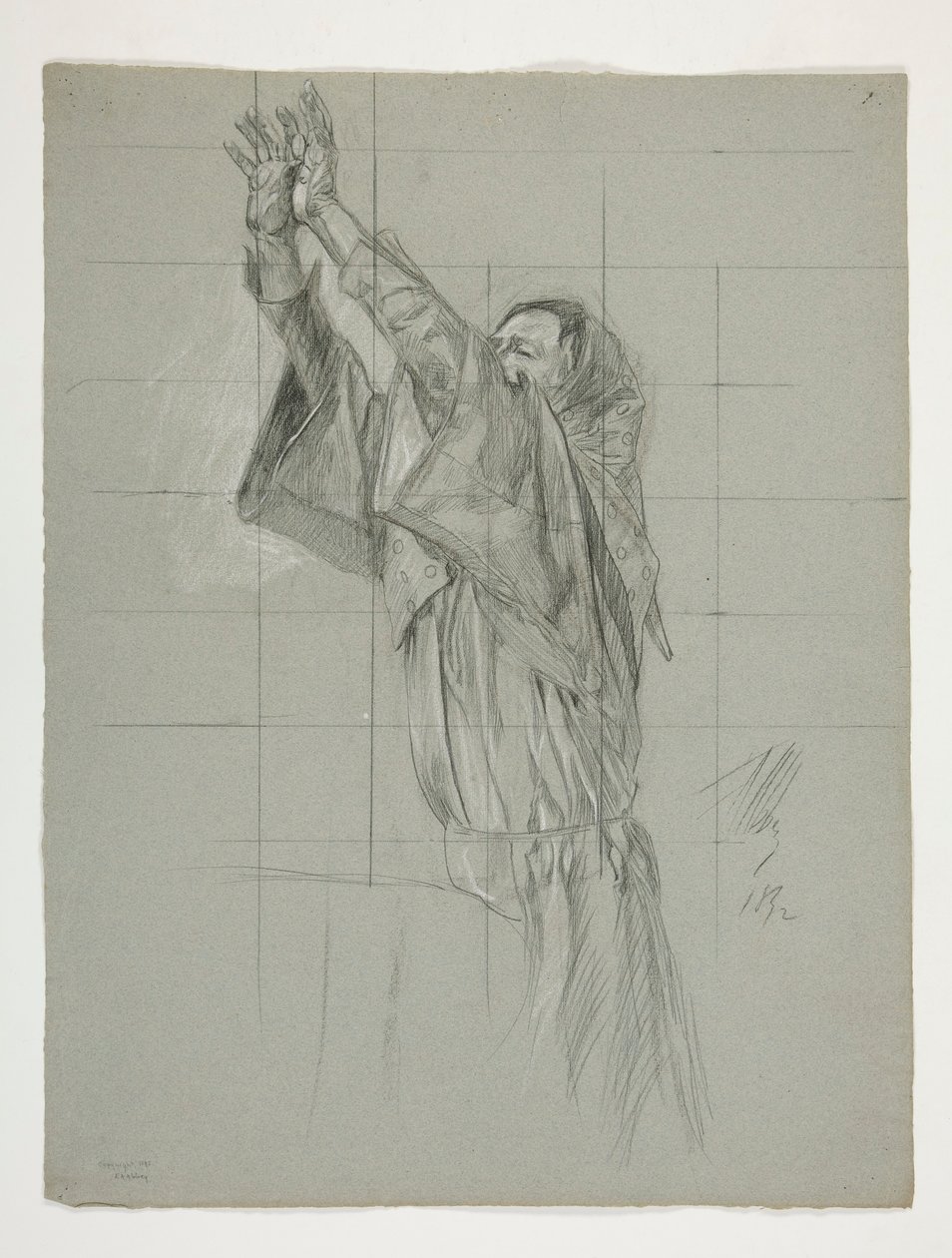Kral Arthur için şekil çalışması by Edwin Austin Abbey